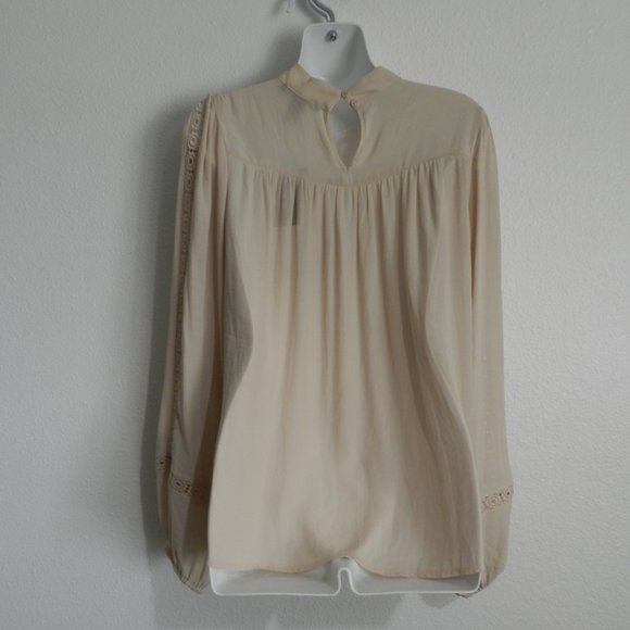 Floral Smocked Balloon Sleeve Round Neck Blouse main image 1